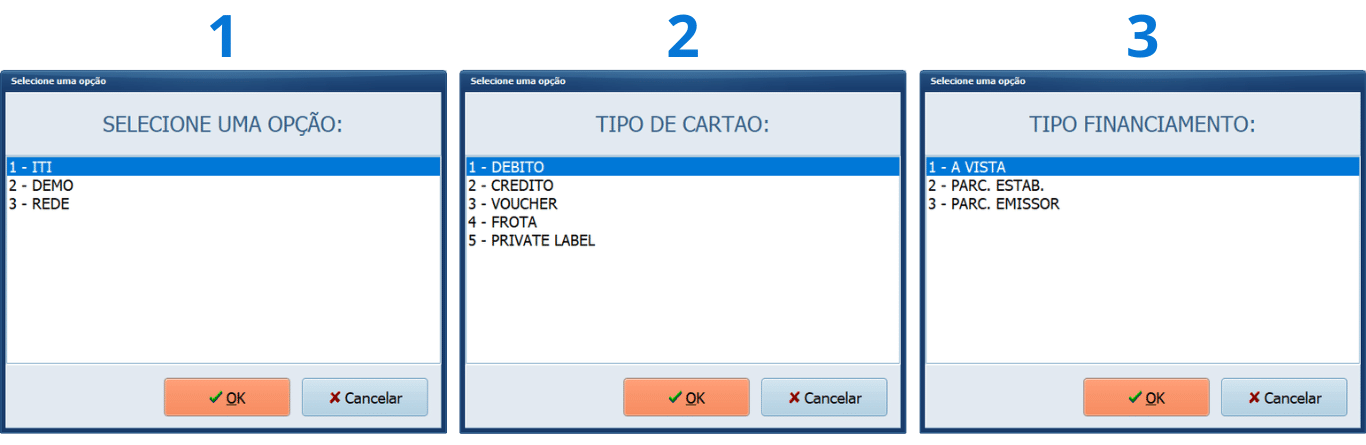 Telas-de-Selecao-do-TEF | Datacaixa