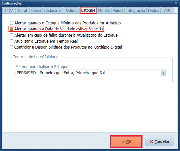 Alertar Data de Validade Vencida | Datacaixa
