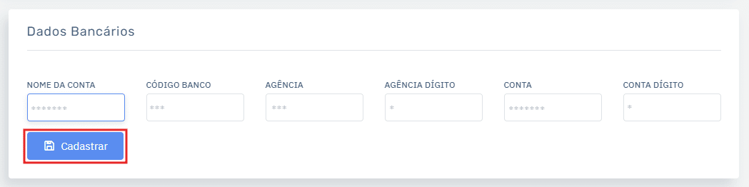 Cadastrar Conta | Datacaixa