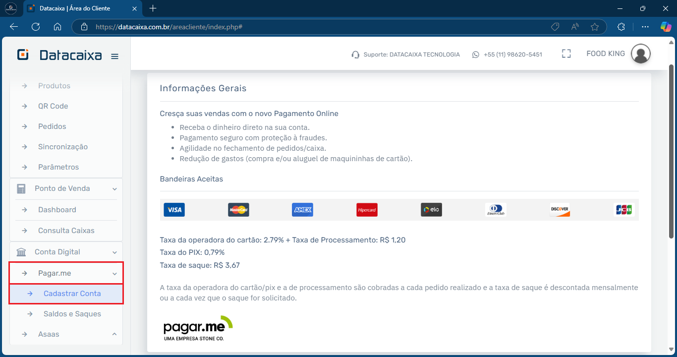 Conta Digital_Pagarme_Pagamento Online_Cadastrar Conta | Datacaixa
