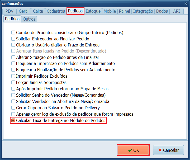 Parâmetro_Pedido | Datacaixa