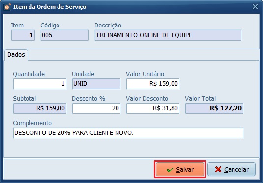 Salvar Item_OS | Datacaixa