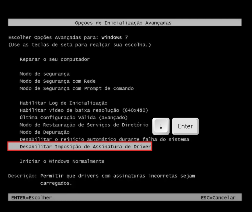 Captura de tela 2024-09-18 121756 | Datacaixa Desabilitar Imposição de Assinatura de Driver