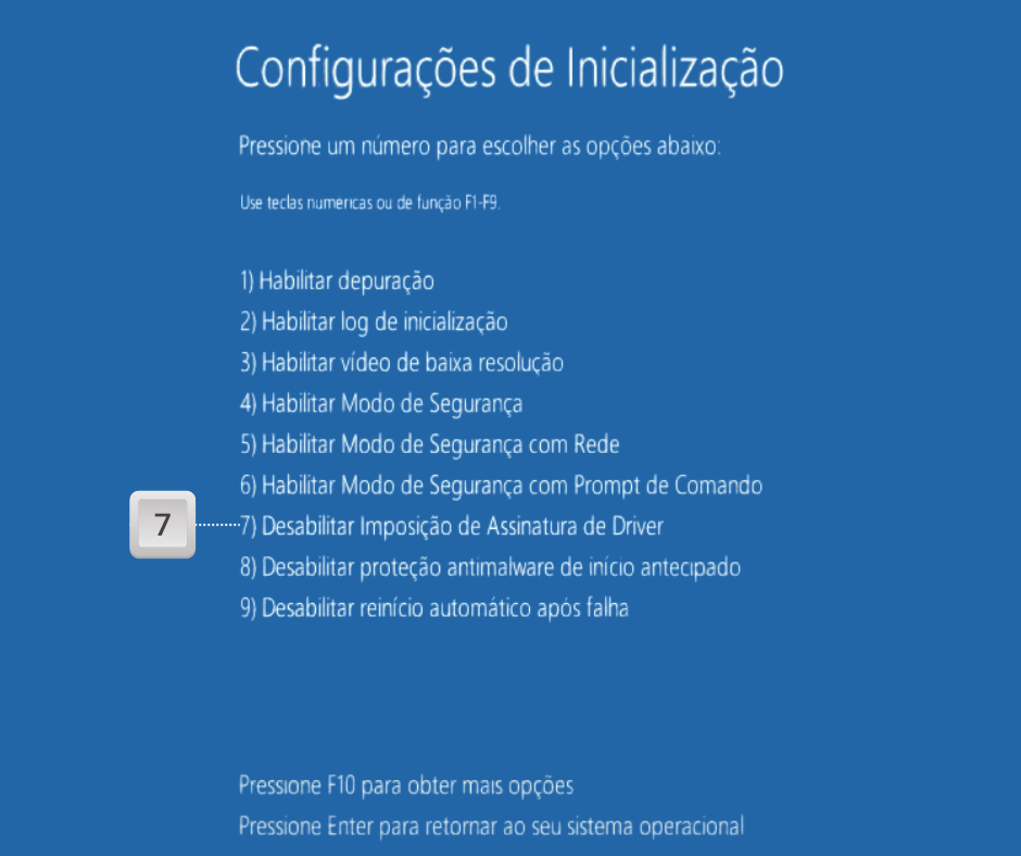 Desabilitar Imposição de Assinatura de Driver | Datacaixa Desabilitar Imposição de Assinatura de Driver