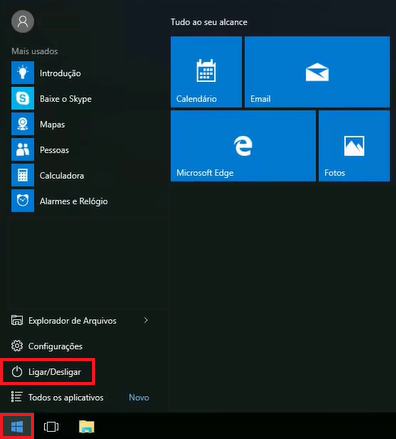 Menu_LigarDesligar | Datacaixa Windows