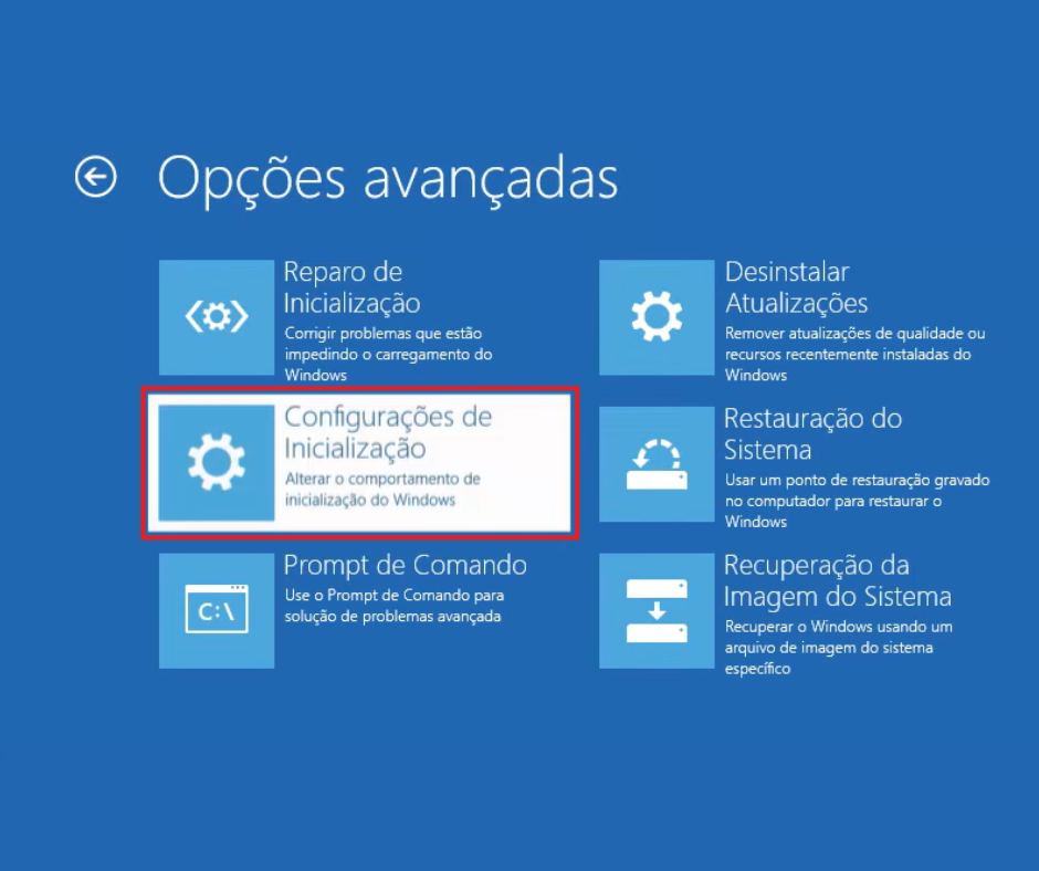 Opções Avançadas_Configurações | Datacaixa