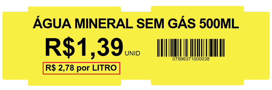 Água Mineral_Etiqueta Gôndola | Datacaixa