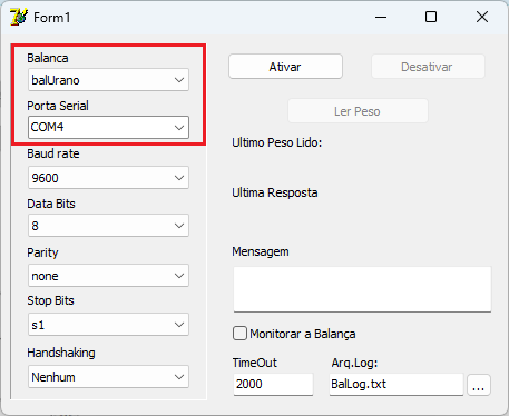 Balança_Porta Serial_BalancaTeste | Datacaixa