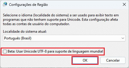 Beta Usar Unicode UTF8 para suporte de linguagem mundial | Datacaixa