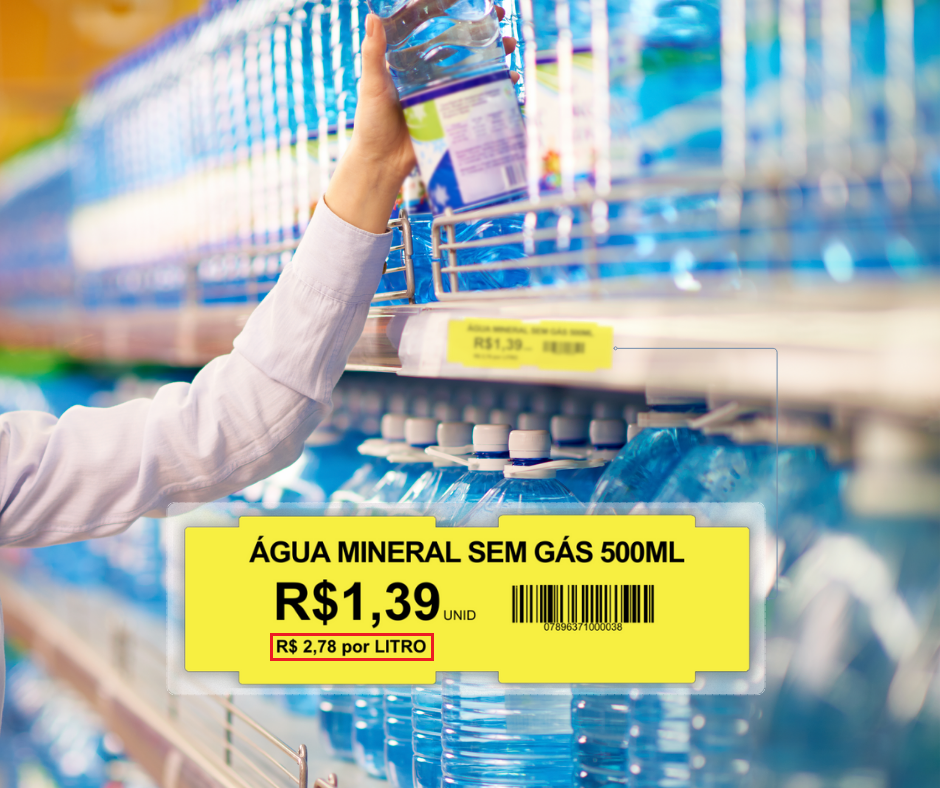 Gondola_Etiqueta_Água_Preço por Litro | Datacaixa