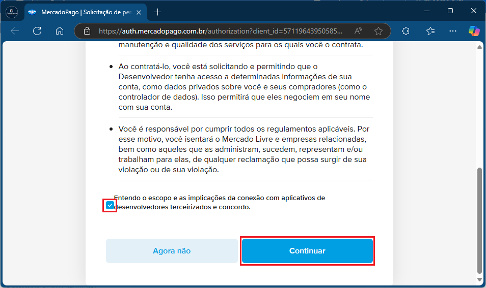 Autorizar PDV_Continuar_Mercado Pago | Datacaixa