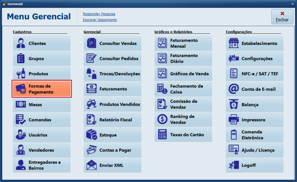 Formas de Pagamento_Menu | Datacaixa