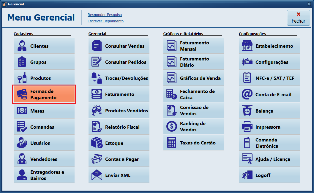 Formas de Pagamento_Menu | Datacaixa