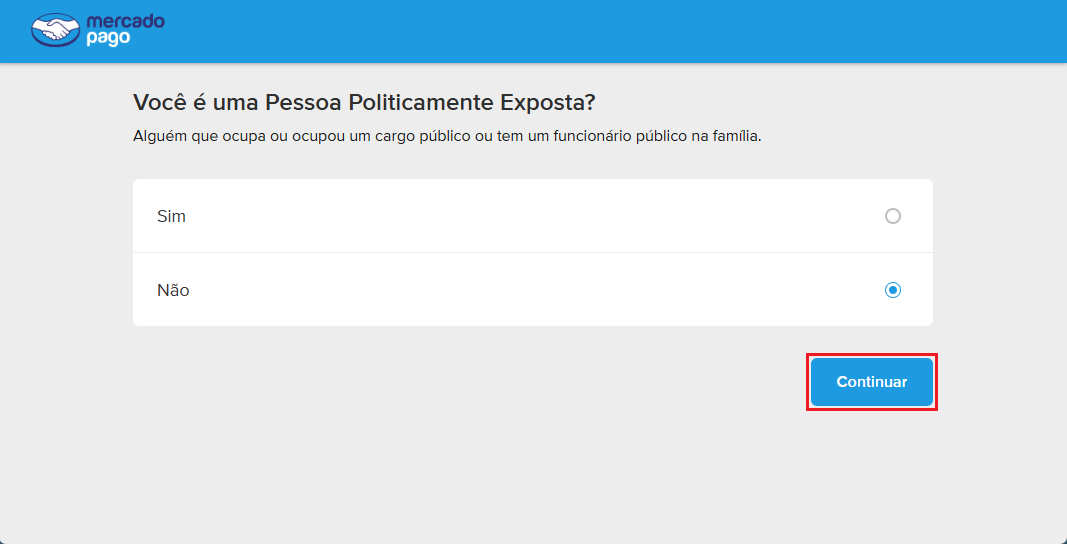 Pessoa Policamente Exposta_Continuar_Mercado Pago | Datacaixa
