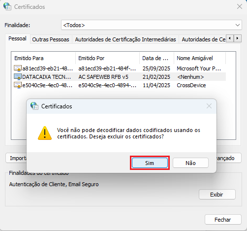 Remover_Certificado_Digital_Sim | Datacaixa