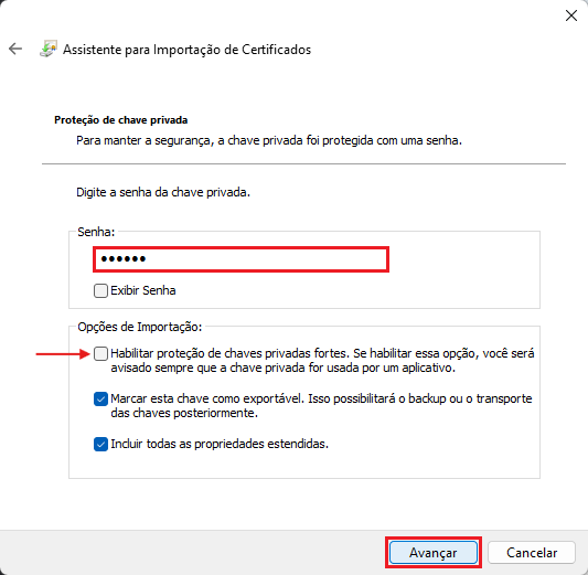 Senha_Certificado_Digital_Salvar | Datacaixa Proteção de Chaves Privadas