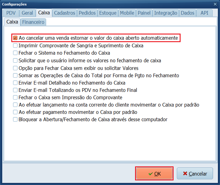 Ao cancelar uma venda estornar o valor no caixa aberto automaticamente_ok | Datacaixa