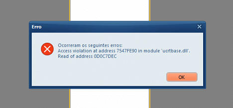 ErroAccessViolation_PDV | Datacaixa Access violation