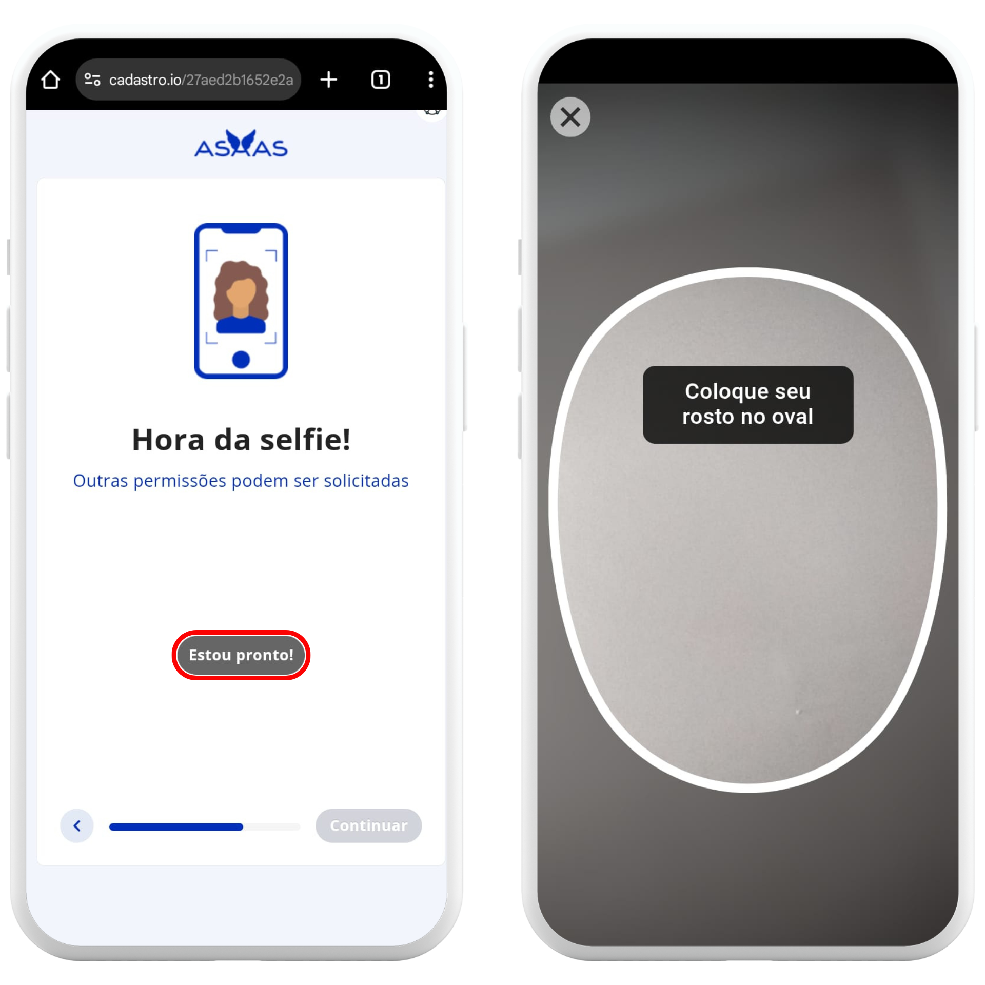 Abertura de conta_Asaas_Selfie_Estou pronto | Datacaixa