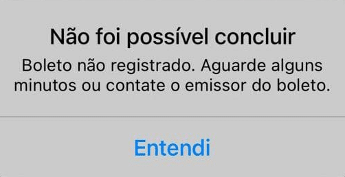 Não foi possível concluir boleto não registrado_Gestão | Datacaixa Não foi possível concluir. Boleto não registrado