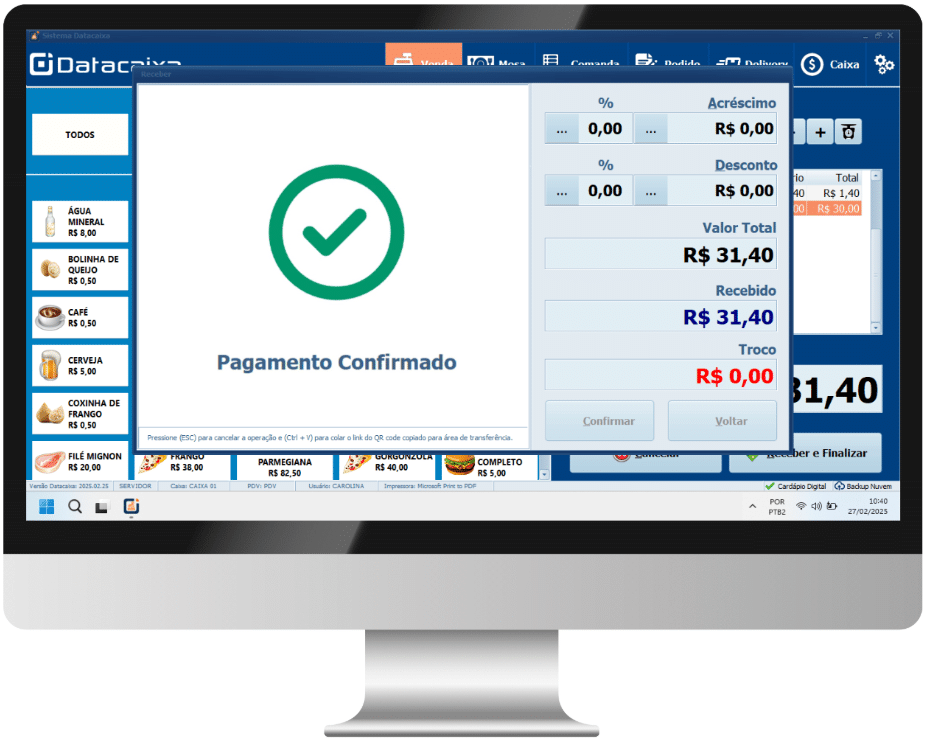 Pagamento Confirmado_Asaas Pix_Datacaixa PDV | Datacaixa