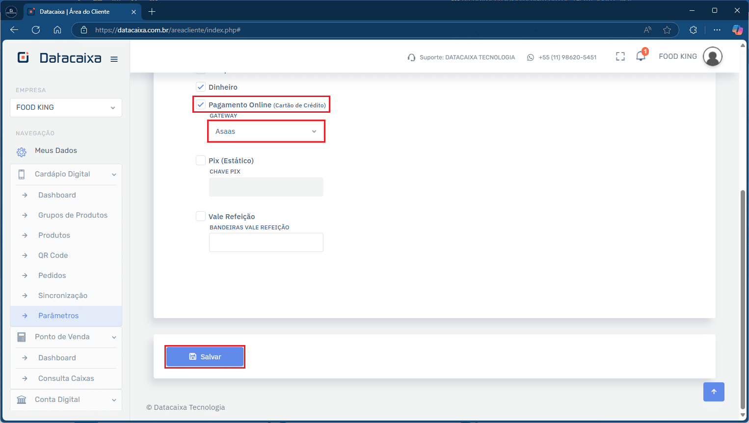 Pagamento Online_Asaas_Salvar | Datacaixa