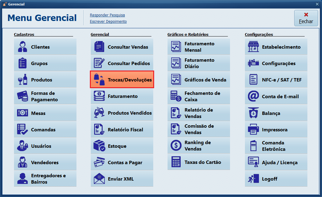 Trocas_Devoluções_PDV | Datacaixa Trocas/Devoluções