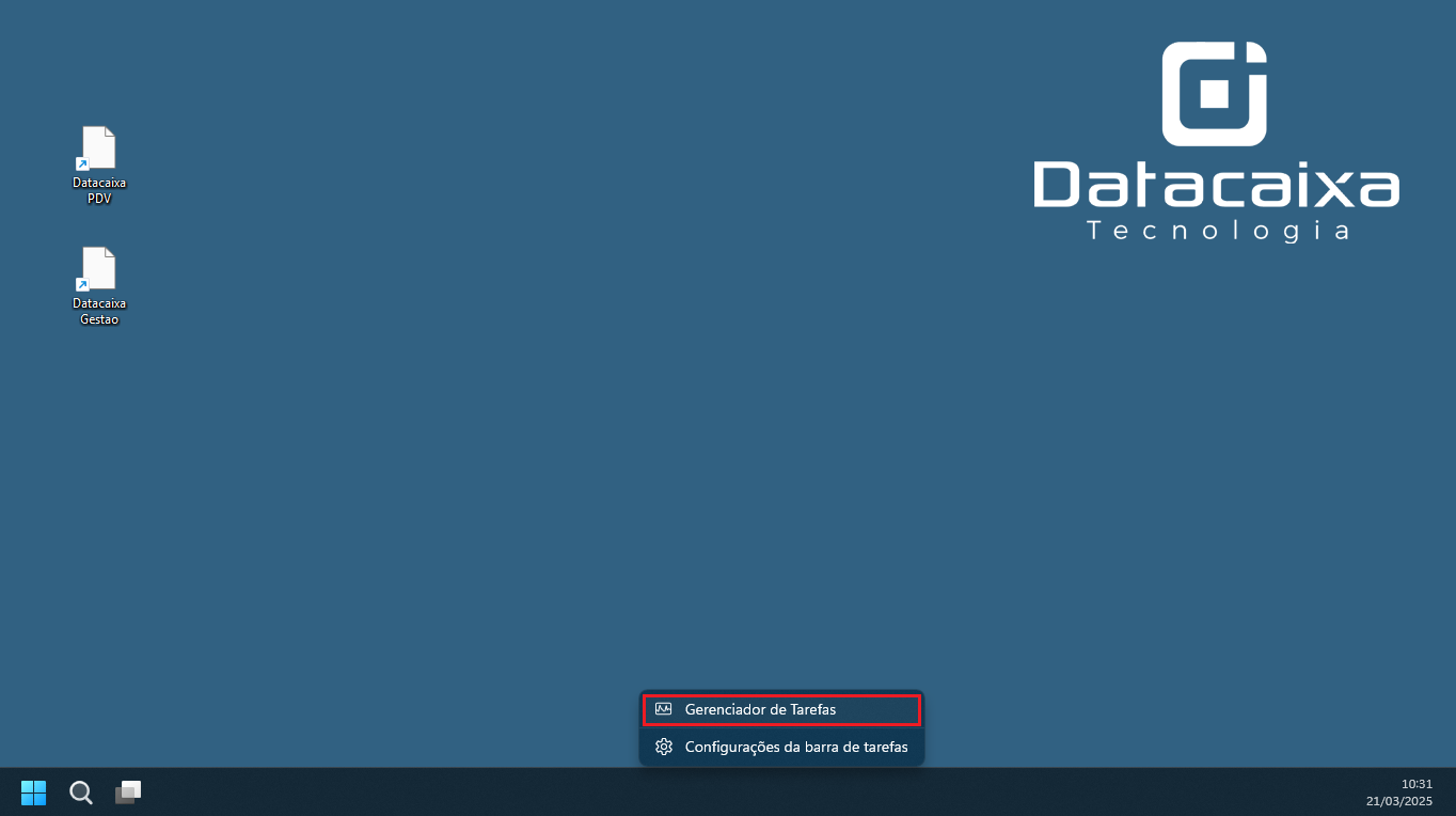 Gerenciador de Tarefas_Windows_ | Datacaixa