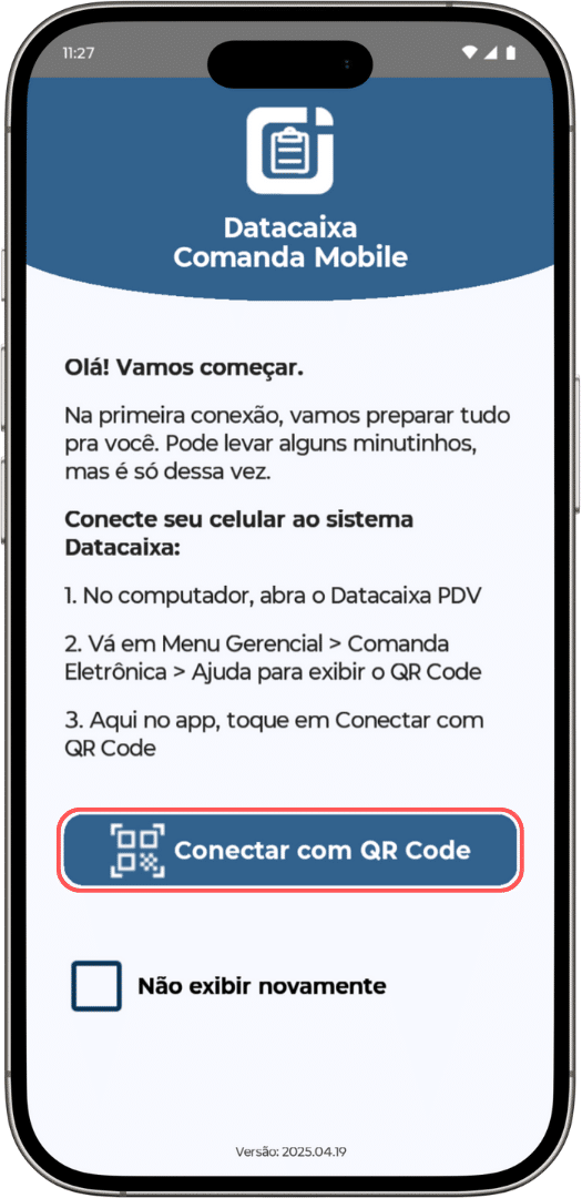 Mockups_Comanda Mobile_2025 | Datacaixa Datacaixa Comanda Mobile - Conectar com QR Code