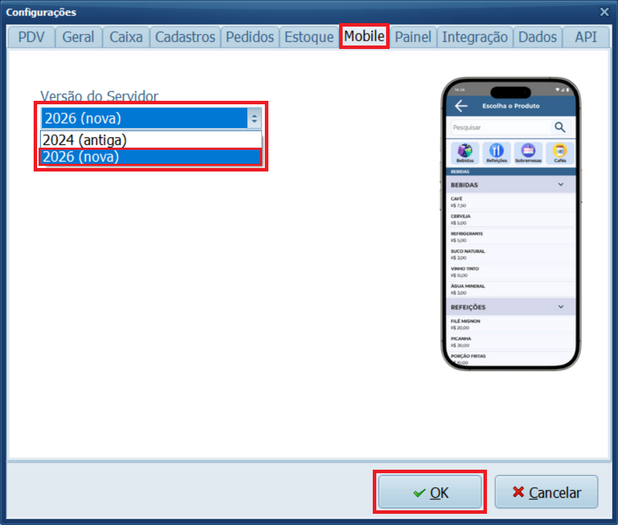 versão-servidor-mobile | Datacaixa