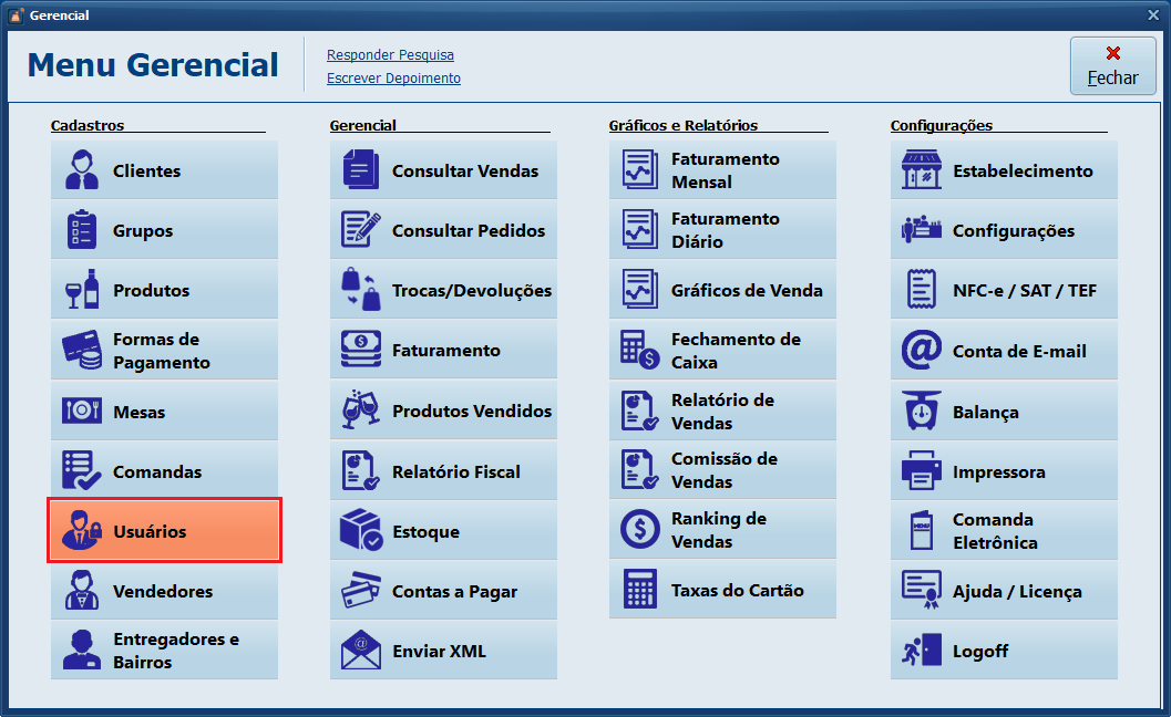 Menu Gerencial_Usuários_2025 | Datacaixa