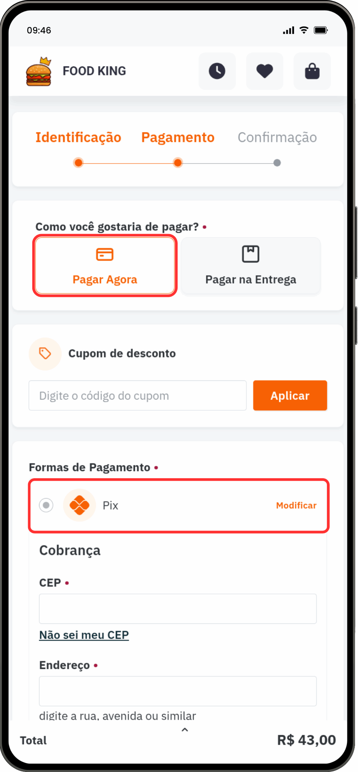 cardápio-cobrança | Datacaixa