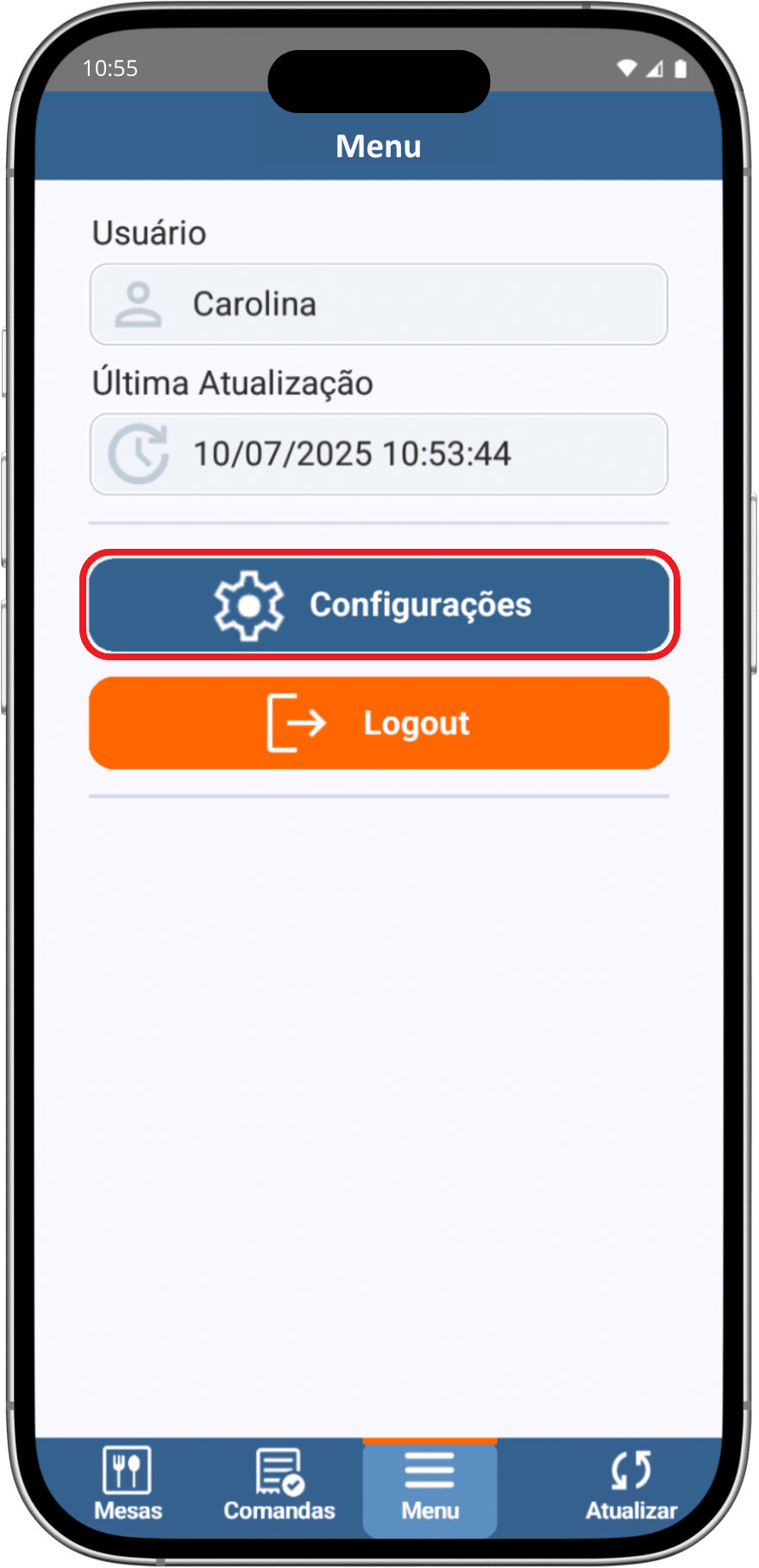 configurações-menu | Datacaixa
