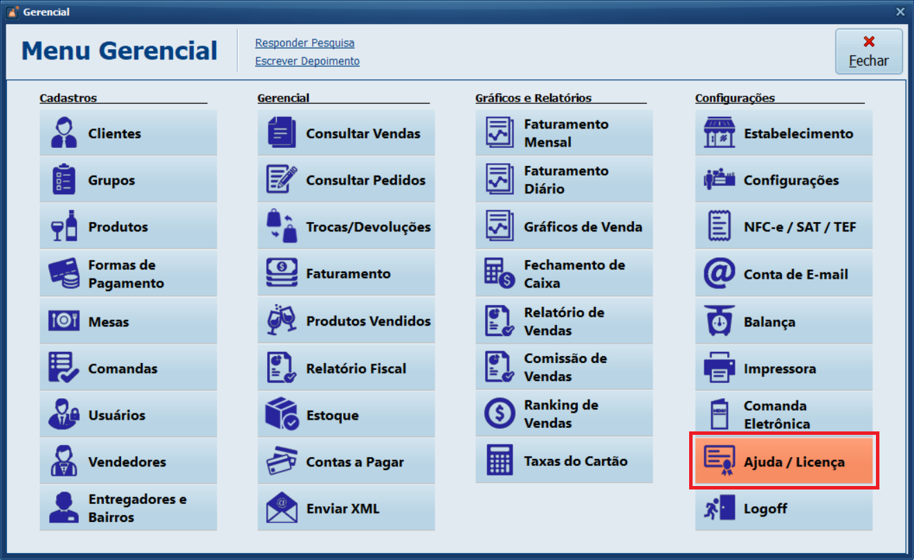 menu-ajuda-licença | Datacaixa