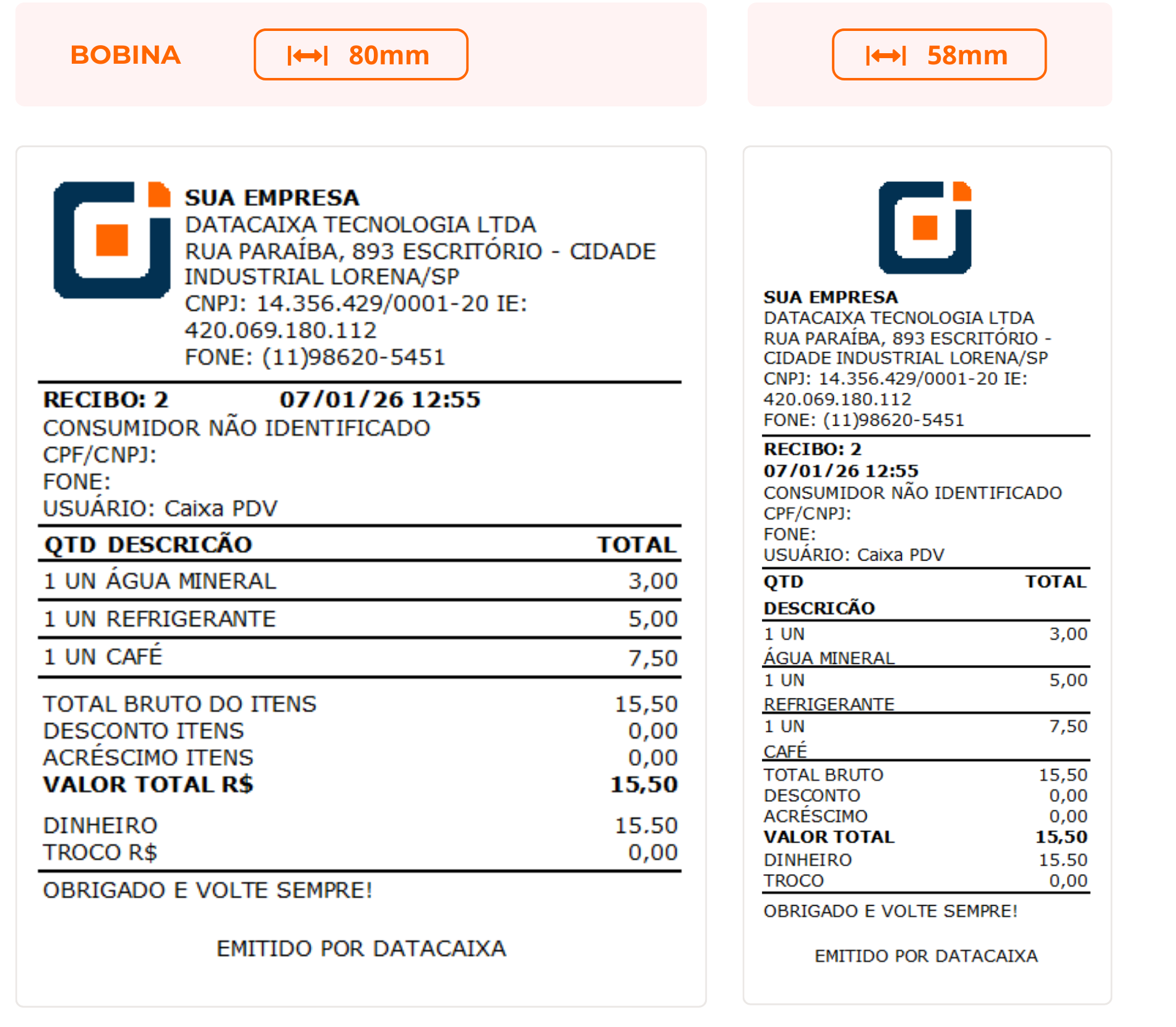 80 mm-58mm-bobina | Datacaixa