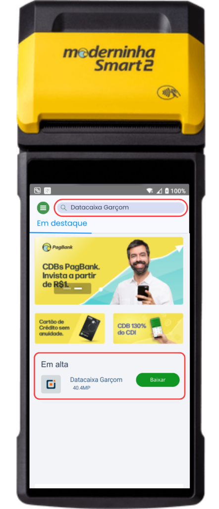 datacaixa-garçom-loja-de-apps-pagban | Datacaixa